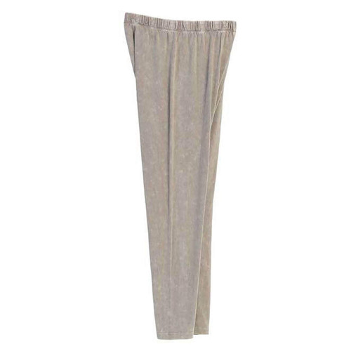 Jess & Jane Mineral Washed Cotton Spandex Legging Pant M31-Ankle Taupe 2X