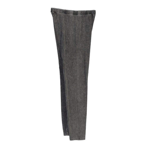 Jess & Jane Mineral Washed Cotton Spandex Legging Pant M31-Ankle Charcoal 3X
