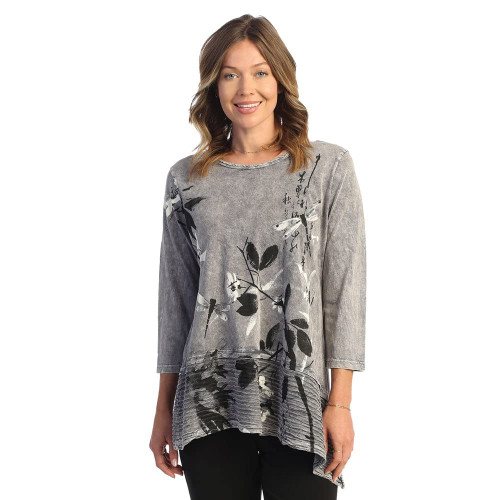 Jess & Jane Free Fly Cotton Wavy Contrast Tunic Top Playtime Small