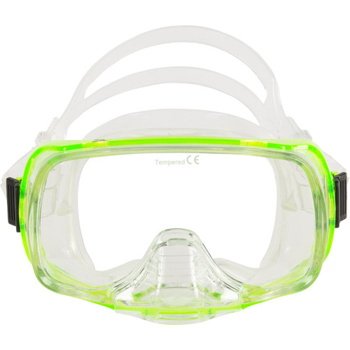 IST Diving IMPERIAL Panoramic View Hands-Free Water Clearance Mask Clear - Green