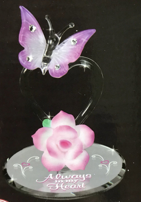 Glass Baron Butterfly "Always in my Heart" Butterly, P1 838-AH