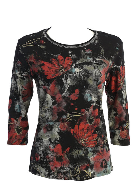 Jess & Jane 100% Cotton Baby Rib 14-1591 Blk Bella 1X