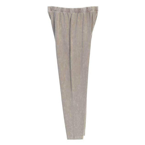 Jess & Jane Mineral Washed Cotton Spandex Legging Pant Taupe Medium