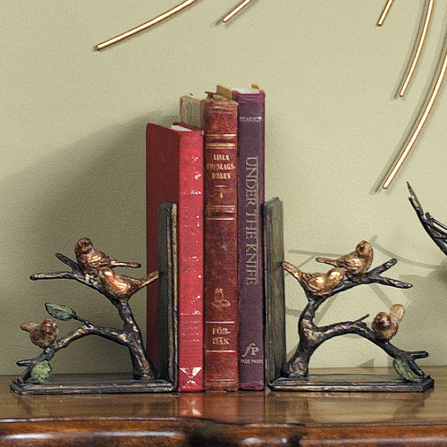 SPI Home Sparrows on a Branch Pair of Bookends 50376