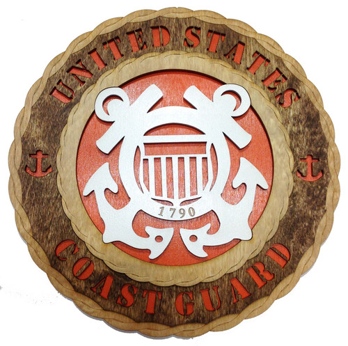 Coast Guard Armed Forces Military Decorative Laser Crafted 3D - Wooden Wall Plaque