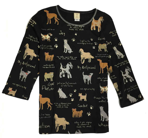 Jess & Jane Cotton Tops 100% Cotton Baby Rib My Best Friend 14-244 BLK 2X