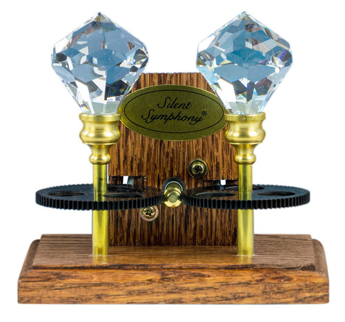 Solar Powered Silent Symphony Dual Spinning Crystals 55-2