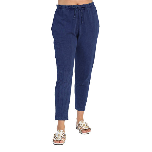 Jess & Jane Mineral Washed Tapered Jogger Pants M77 DEN Denim XL