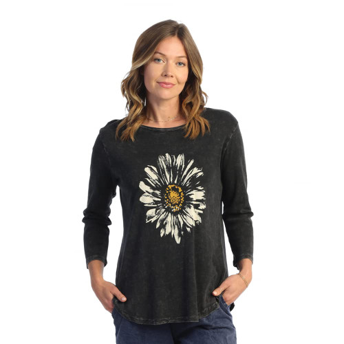 Jess & Jane Mineral Washed Top M80 | Medium, Daisy Day Black