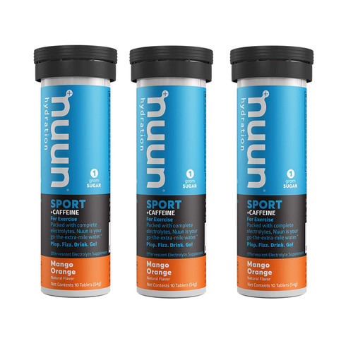 Nuun Sport + Caffeine: Mango Orange Electrolyte Tablets (3 Tubes of 10 Tabs)33
