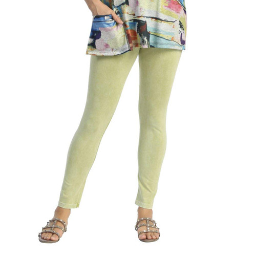 Jess & Jane Women's Cotton Legging Pants 1X, Cactus