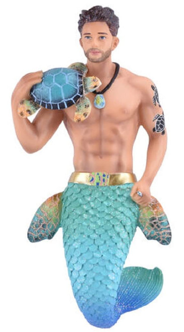 December Diamonds 55-55420 Merman, Turtle Time Hanging Ornament