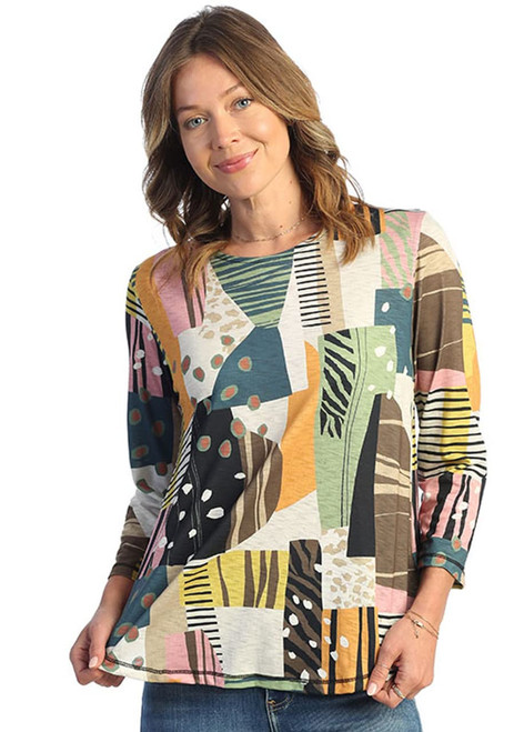 Jess & Jane Women's Sublimation Top PS3 (3X, Doodles)