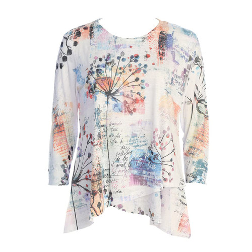 Jess & Jane Burnout Tunic with Mesh Contrast | X-Large, Selena