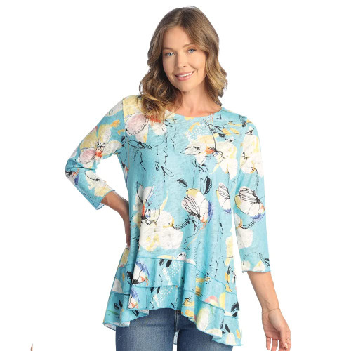 Jess & Jane Light-Knit Layered Tunic Top - LK4, Bora Bora