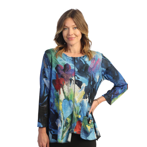 Jess & Jane Women's Layla French Brushed Knit Patch Pocket Tunic - X-Large, Morning Glory