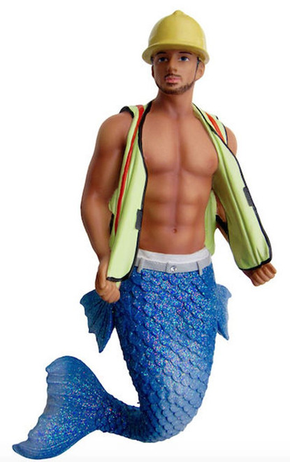 December Diamonds Hard Hat Construction Merman Christmas Ornament 5555034