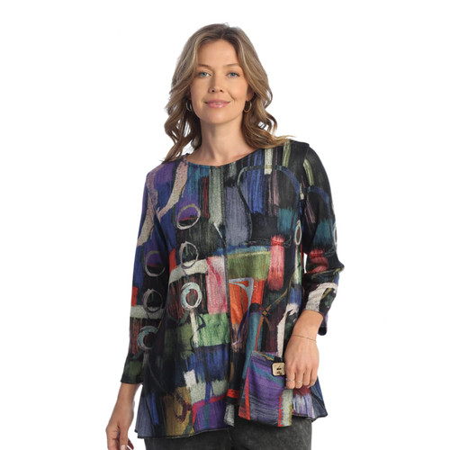 Jess & Jane Women's Layla French Brushed Knit Patch Pocket Tunic - 2X, Barcelona
