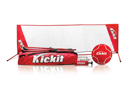 Kickit The Original Soccer Tennis Game | Where Soccer Meets Tennis | Portable 6.5 x 2 Foot Net Soccer Tennis Ball | Play Outdoors, Indoors, Backyard or Beach…