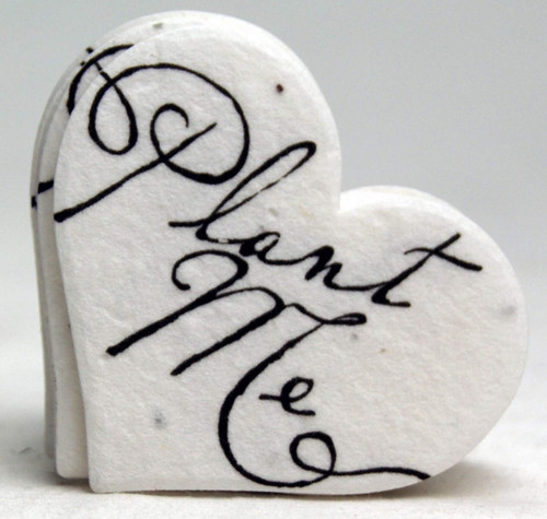 Plant Me Seed Paper Small Favor Hearts Set of 50