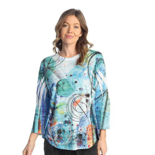 Jess & Jane Burnout Tunic Top AJ2 (3X, Enchanted)