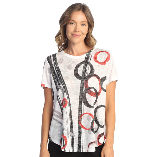Jess & Jane Burnout Short-Sleeve Top - AJ4
