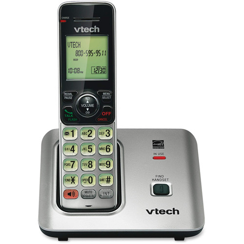VTech VTCS6619 Dect 6.0 Expandable Speakerphone with Caller Id - Black, 6.9" x 6.7" x 5.2"
