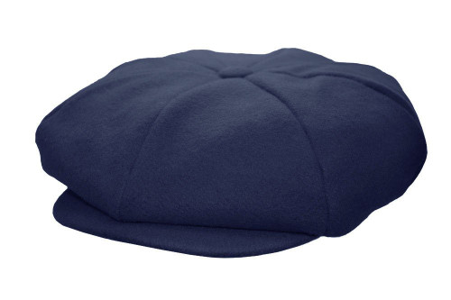 Emstate Mens Melton Wool 8 Panel Applejack Newsboy Baker Boy Cap Made in USA | One Size, Navy