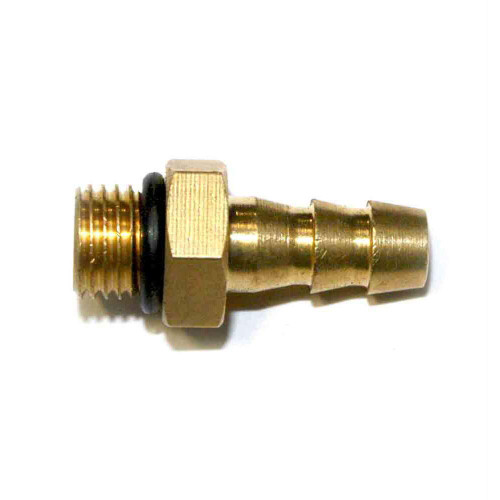 Interstate Pneumatics FMS64T 3/8 Inch | 24 UNF Male x 1/4 Inch Hose Barb Connector for Inflator Whips