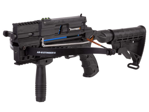 Steambow AR-6 Stinger II Compact & Tactical - Black Pistol Repeating Crossbow with 6-Shot Integrated Magazine | Made with Polymer | Distances Up to 75-80 Ft | AR-Series