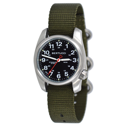 Bertucci A-1S Field Watch, Olive Naylon Band - 10112