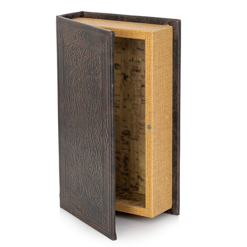 Maxam Small Faux Book Safe, A Fun Way to Hide and Protect Your Valuables - Gold