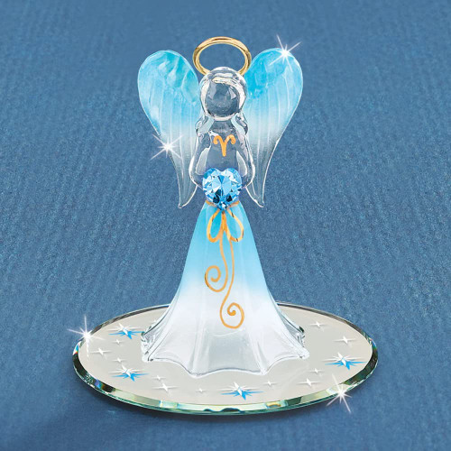 Glass Baron Heavenly Blue Angel Figurine - A3 879-HBB