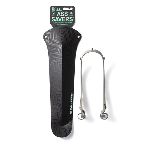 Ass Savers - Win Wing Gravel - Rear Mudguard for Gravel Bikes, for Tire Widths up to 60mm, Ultralight, Clip On, Easy Installation and Removal, Secure Mount, Sustainable, Swedish Design, BlackDots | Gravel - Black Dots (up to 60mm wide tires))