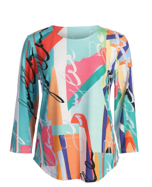 Jess & Jane Soft-Touch Round Hem Top - 24 - 3X, Novel