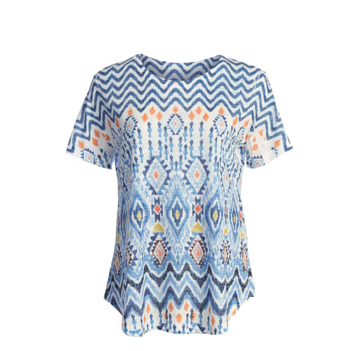 Jess & Jane Burnout Short-Sleeve Top - AJ4 - Large, Soho