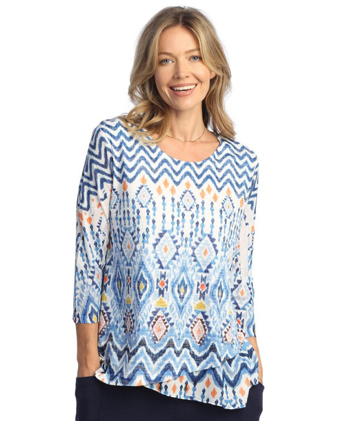 Jess & Jane Burnout Tunic with Mesh Contrast - Small, Soho