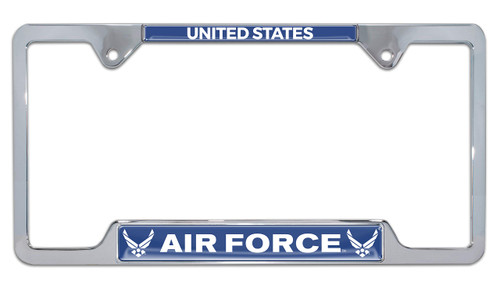 Full-Color US Air Force Open License Plate Frame - AF USA Open