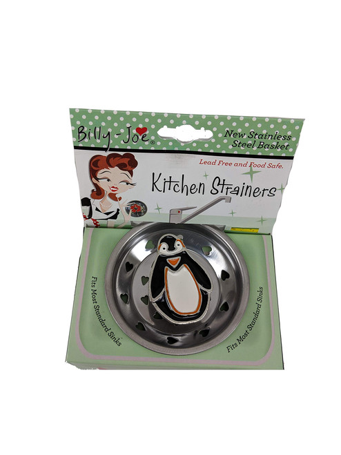 Enamel Kitchen Strainer Penguin
