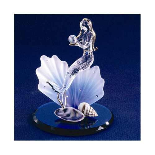 Glass Baron Mermaid Figurine - Blue