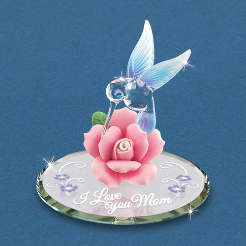 "I Love You Mom Hummingbird Figurine