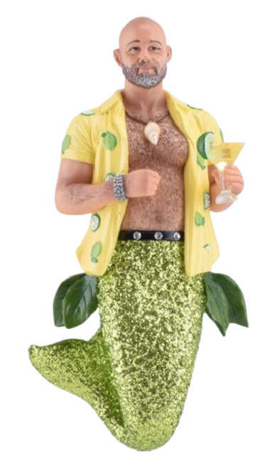 December Diamonds 55-55437 Merman Ornament, Key Lime Daddy