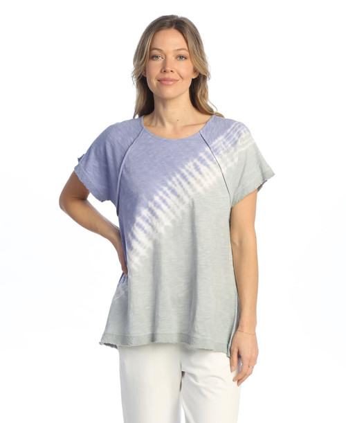 Jess & Jane Raglan Short-Sleeve Gauze Top - M115 - Large, Ascent