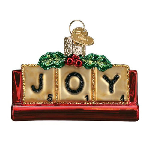 Old World Christmas Ornaments Joyful Scrabble Glass Blown Ornaments - Christmas Tree 