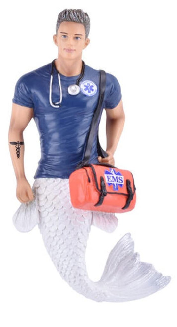 December Diamonds 55-55417 Merman, First Responder Hanging Ornament