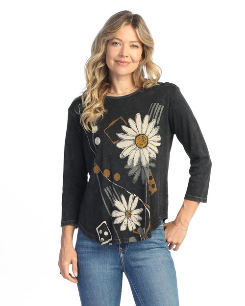 Jess & Jane Mineral Washed Top | M80 (Medium, Love Letter Black)