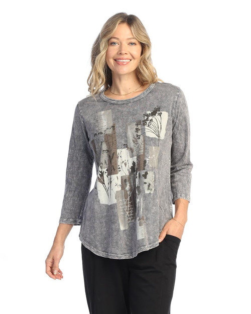 Jess & Jane Mineral Washed A-Line Tunic - M106 | 1X, Mariposa Midnight