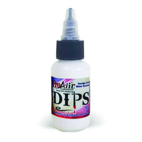 ProAiir Face and Body Painting Makeup - Brush on DIPS 1oz (30ml) White | 1 Ounce, White