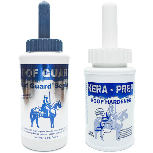Kera-Prep Hoof Hardener and Hoof Guard Sealant (Combo Pack) Clear