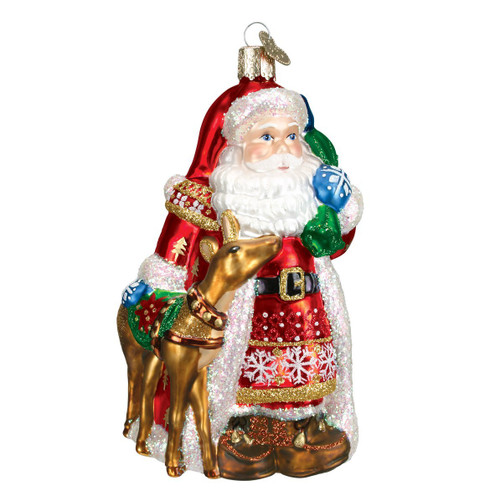 Old World Christmas Ornaments: Assortment of Santas Glass Blown Ornaments for Christmas Tree, Nordic Santa